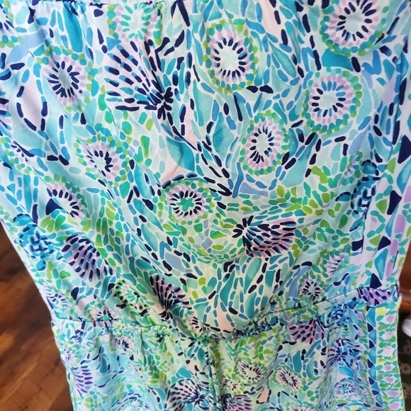 Lilly Pulitzer Rikki Open Water Sz. L Romper - Picture 2 of 14
